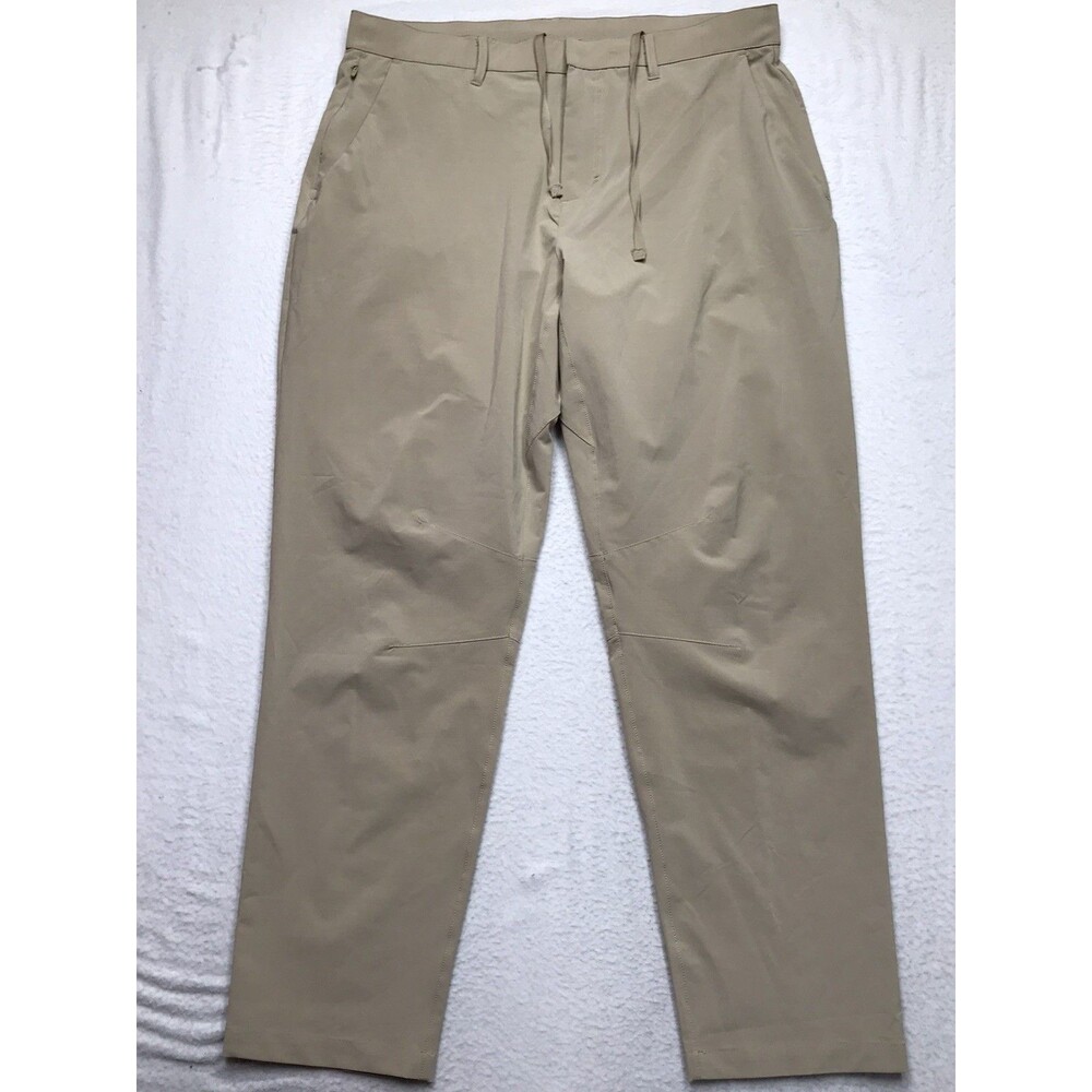 FABLETICS Pants The Don Men 34x30 Tan Stretch Classic Fit UPF Water Resistant